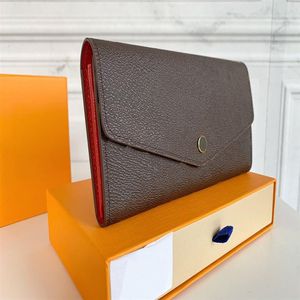 Fashion women clutch wallet pu leather wallet single zipper wallets lady ladies long classical purse with orange box card 60017248Z