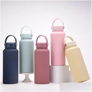 Water Bottles 1L 304 Stainless Steel Frosted Sports Bottle Portable Outdoor Cup Insation Travel Vacuum Flask By Express Drop Deliver Dhtzb