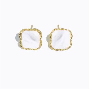 jewlery designer for women diamond earrings stud clover earrings 18K Gold Plated Plant Stainless Steel studs fashion earing gift289q