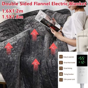 Cobertor elétrico Cobertor elétrico de flanela dupla face 220V Aquecedor de cama quente Colchão elétrico Cobertor de aquecimento macio Aquecedor Aquecedor Tapete Pad Q231130