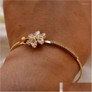Bangle Dubai Ottoman Turkish Gold Plated Bangles For Women Wedding Jewelry Drop Delivery Bracelets Dhfkt