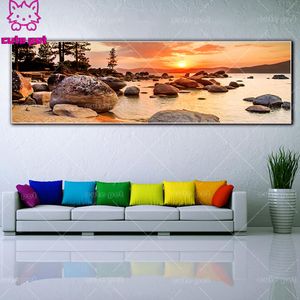 Stich 5d Diamond Painting Sunset Riverside Szenen Steine handgefertigtes DIY -Puzzle Stickerei Mosaik Crostitch Home Decor Geschenke Kunst groß