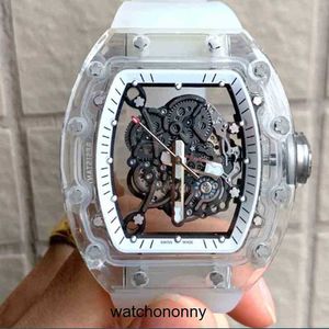 デザイナーri mlilesラグジュアリーウォッチメカニカルクールな腕時計ファクトリーRM055メンズワインバレルレジャービジネスケースホワイトグルー2023スタイル