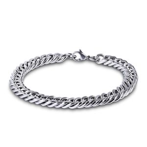 Hip Hop Men Style Stainless Steel Cuban Link Chain Bracelet Jewelry for Gift