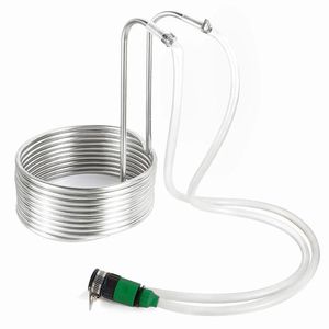 Making 3/8'' x 8m Wort Chillers Immersion Chiller Stainless Steel Cooling Coil Pipe Home Brewing Super Efficient Beer Cooling Machine