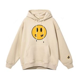 Män designer hoodie drog drog rit hus hoodie stilig liten gul man retro smiley ansiktsbokstäver tryck tröja kvinnor tshirt vårtrend hylsa 154