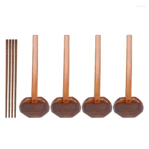 Coffee Scoops 4 Pieces Japanese Long Handle Large Spoon Ramen Wooden Pot Tortoise Shell Wood Rice Soup Dessert