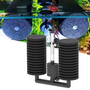 Tillbehör Bio Sponge Filter Aquarium Submersible Filter Pump Dubbel Biokemisk svamp fiskbehållare luftpump skimmerutrustning för vatten CIR