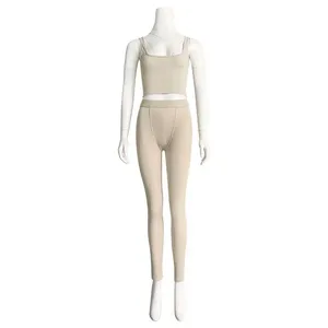 Women's Two Piece Pants 2023 Women Clothing Tank Tops 2 Shorts Set Skims Two Piece Lounge Wear Legging Yoga Gym Fitness Sets 576