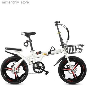 Bikes Bicyc 16 20 Inch Ultra Light Portab Student Bicyc Road Bike for Adults Folding Variab Speed Disc Brake Highway Bike Q231129