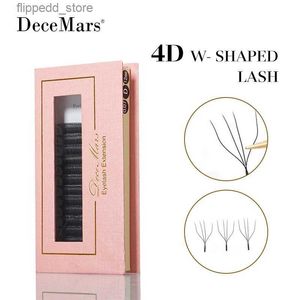 Falska ögonfransar Decemars 4d W Form Natural Long False Eyelash (12 Line/Tray) Q231129