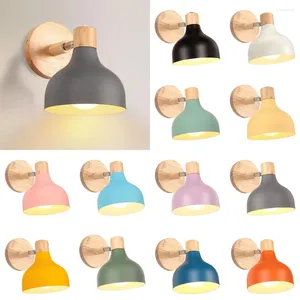 Vägglampor nordiska trä industriell sconce ljusarmatur vintage lampor trappor inomhus hem belysning loft säng lampan