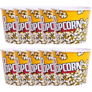 Set di stoviglie da 10 pezzi vassoio decorativo box caramella di cartone popcorn bidoni per feste per bambini favoriti box secchi da bagno riutilizzanti riutilizzanti