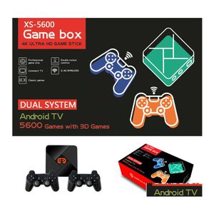Jogadores de jogos portáteis 2021 XS5600 Retro TV Box Console para PS1/PSP/SFC/NEO/Arcade/GBA/N64 Vídeo com Classic 5600in Games 3D Drop de dhzot