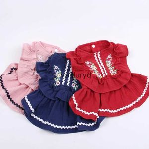 Dog Apparel Princess Cat Dress Shirt Flower Lace Puppy Skirt Sprin/Summer Outfitvaiduryd