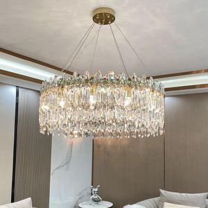 Lekki luksusowy żyrandol kryształowy żyrandol Crogą kreatywne domowe luksusowa atmosfera LED Dekoracja życiowa salon