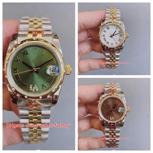 20 Style Panie Watch najwyższej jakości moda 31 mm 178271 178273 Diamentowe szafirowe szklane zegarki 18K Gold Asia 2813 Ruch mechaniczny automatyczne zegarki dla kobiet