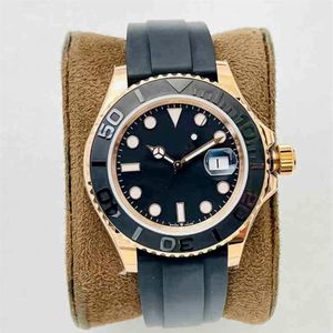 Rolex Armbanduhren Yacht Masters mechanische Uhr Edelstahl Silikonband leuchtende Reloj Uhr Sport Automatik Herren Luxus255b