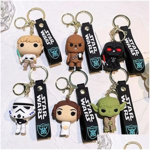 Novità Giochi Portachiavi carino Fascino Portachiavi Ciondolo Fob Bella bambola Stormtrooper Coppia studenti Personalizzato Creativo San Valentino G Dhrls