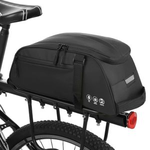 Cycling Bags Mountain Bike Bag Waterproof Cycling Rear Seat Bag Bicycle Panniers Large Capacity Backpack PU Leather Cycling Handbag 231130