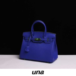 Top originali borse tote Bojin all'ingrosso negozio online UNA Una Admiration Lake borsa verde acqua in vera pelle modello litchi pelle bovina da donna con vero logo