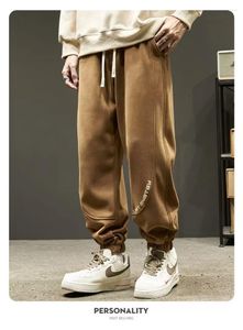 Мужские брюки Harajuku мешковатые спортивные штаны для бега, однотонные брюки для бега, повседневная одежда для отдыха на открытом воздухе, высококачественная одежда, хлопковые брюки