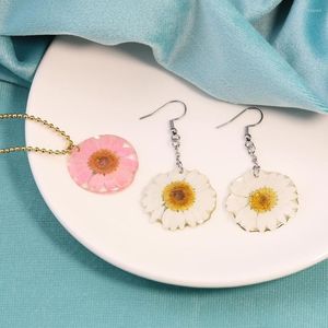 Collane con ciondolo Lucido Plus Moda Fiori secchi veri naturali Fiore margherita per artigianato fai-da-te Resina epossidica per realizzare orecchini di gioielli