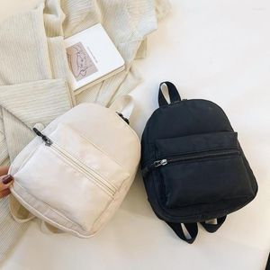 Women's Nylon Backpack Preppy Style Solid Pack School Travel Knapsack Eco-Friendly Rucksack Storage Bags