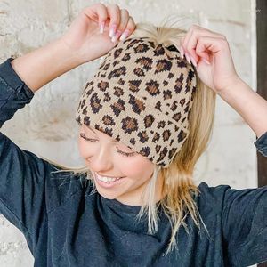 Beanies Beanie/Skull Caps Sparsil Leopard Print High Cap冬のウールの頭蓋骨帽子hat