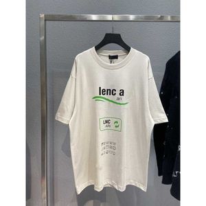 デザイナーサマーウィメンTシャツ{ストレート} BLCG21SSサマーハイエディションウェーブエコプリントスリーブTシャツ