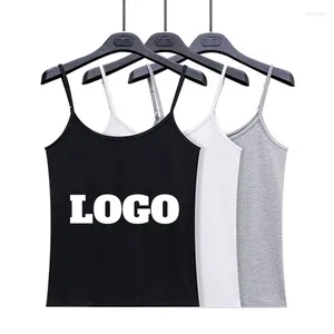 Women's Tanks Customized Sleeveless Top Vest Sports Running Apparel Personalized Sling Drop Printing Your Logo Design