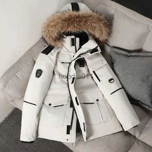 Men's Jackets 2023 Now Hooded Fur Collar Down Jackets Men / Women The Same Overcoat Thick Winter Outdoor Snow Coat Tooling Oversized Jacket L231130