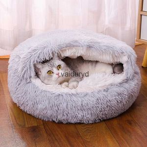 kennels pens Soft Plush Round Pet Bed Cat Keep Warm Super Long Dog Removable Beds for Small Medium Large Dogs Catsvaiduryd