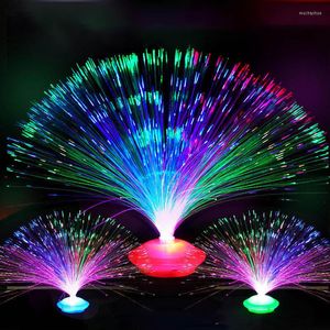 Table Lamps 8 Modes Fiber Optic Lamp Starry Sky Light Romantic Color Changing LED Nightlight Chrismas Party Home Decoration