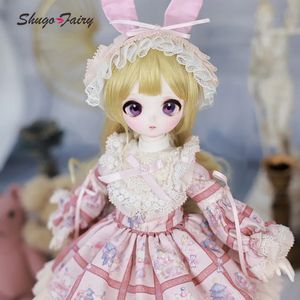 Bonecas ShugaFairy Bjd 1/4 Makoto Doce Amor Lolita Estilo Imitação Show Anime Face Ball Jointed Presentes Boneca Conjunto Completo 231129