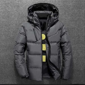 Men's Jackets New White Duck Down Jacket Men Winter Warm Solid Color Hooded Down Coats Thick Duck Parka Mens Down Jackets Winter Outdoor Coat L231130