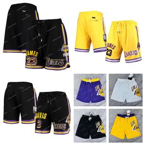 Los Angeles''Lakers''Black Men Basketball Shorts Pocket''NBA''Basketball Jersey Pants