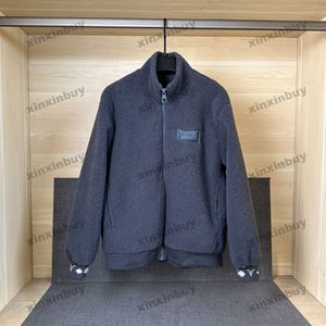 Xinxinbuy Men Designer płaszcz dżinsowy Granularna aksamitna skórzana etykieta 1854 Kobiety z długim rękawem Czarny Khaki Grey S-XL