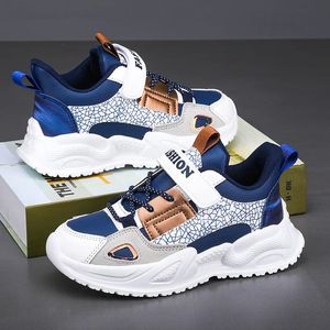 Sneakers Rotary Buckle Sneakers Boys Net Shoes Super Cool Daddy Fashion Kindergarten Casual Soft Sules 231129