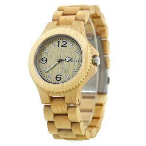 Нарученные часы Bewell Lovers Ebony Wood Watches Natural Wood Band Мужчины Женщины простое движение JapanQuartz Большое количество наручных часов 038A