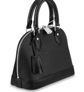 Baghandbag SHOES Shoesshoes Bagssz BLACK EPI Cowhide With Detachable Shoulder Straps Suitcase Style Name Tag Leather Material While The Handle And Bottom Inside