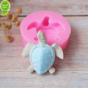 Novo molde de fondant de silicone fofo adorável tartaruga marinha forma oceânica tema tem tema fondant bolo decoração de goma pasta de chocolate molde pequeno tamanho