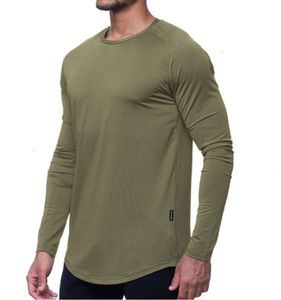 lu Herren-Yoga-Outfit, Sport-Langarm-T-Shirt, Herren-Sport-Stil, eng anliegend, Training, Fitness-Kleidung, elastisch, schnell trocknend, alle Arten von modischen Brachen