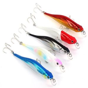 Alice mouth Slow Sinking Channeling Artificial Plastic Fishing Lures 10 5cm 11g Siamese wire skeleton super strong Bait243o