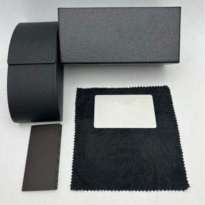 Yeni Tasarımcı Güneş Gözlüğü Depolama Kutusu Gözlükleri Kılıf Deri Çanta Temizlik Bez Seti Siyah Hediye Kutuları Moda Takı Aksesuarları