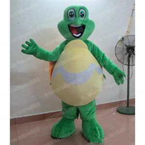 Nyaste Green Turtle Mascot Costume Carnival Unisex Outfit Christmas Födelsedagsfest utomhusfestival Klä upp reklam för kvinnor för kvinnor