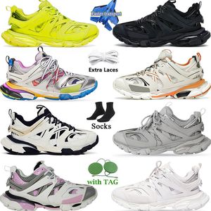 Novos sapatos de designer Track 3 3.0 Triple Black White Sneakers Transparente Nitrogênio Crystal Outsole Running Shoes Mens Womens Trainers balanscigas Verde TAMANHO 36-45 esporte