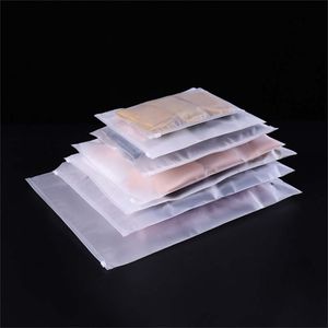 Frosted Translucent CPE Apparel Packaging Bags EVA Reusable Clothing Storage Plastic Open Top Zipper Pouches For Home Clothes Underware Sock Household Mailling