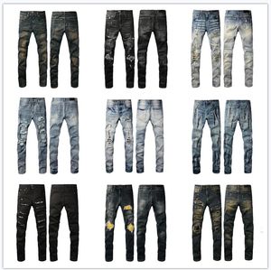 Mens Jeans Ripped Biker Slim Fit Bikers Denim For Men s Fashion Mans Blue Pants