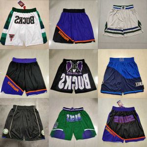 2023 Phoenix'Suns''men Milwaukee''Bucks''men Throwback basket shorts